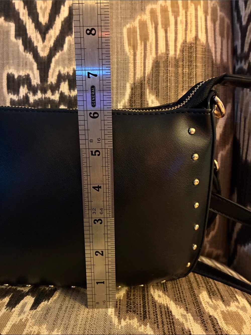 NWT Jen & Co Carmen Vegan Gold Stud Black Crossbody - Picture 11 of 14